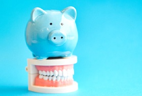 piggybank and dentures