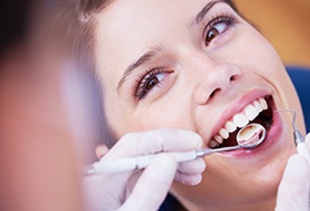 Longview Preventive Dentistry Lady having mouth examined